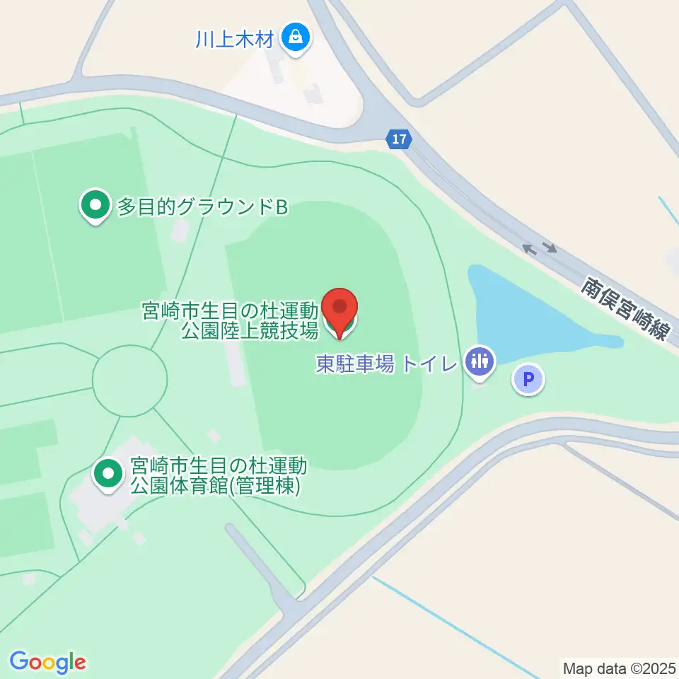 生目の杜運動公園陸上競技場周辺のカフェ一覧地図