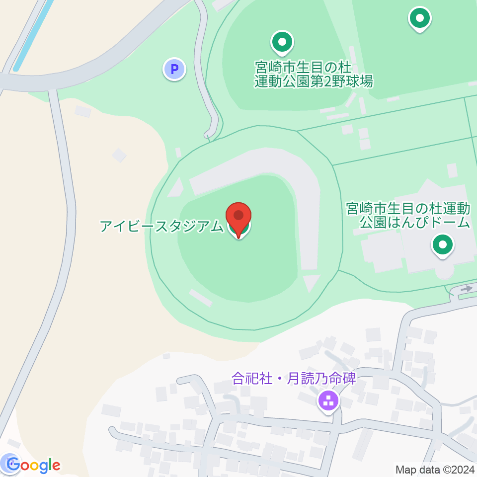 アイビースタジアム周辺のカフェ一覧地図