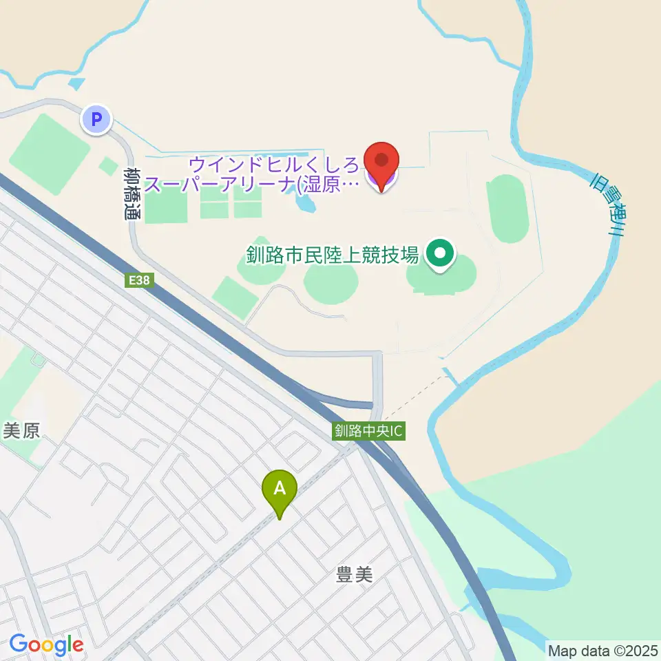 ウインドヒルくしろスーパーアリーナ周辺のカフェ一覧地図