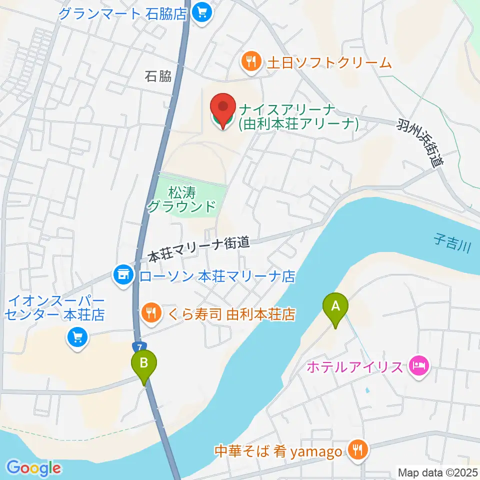 ナイスアリーナ周辺のカフェ一覧地図
