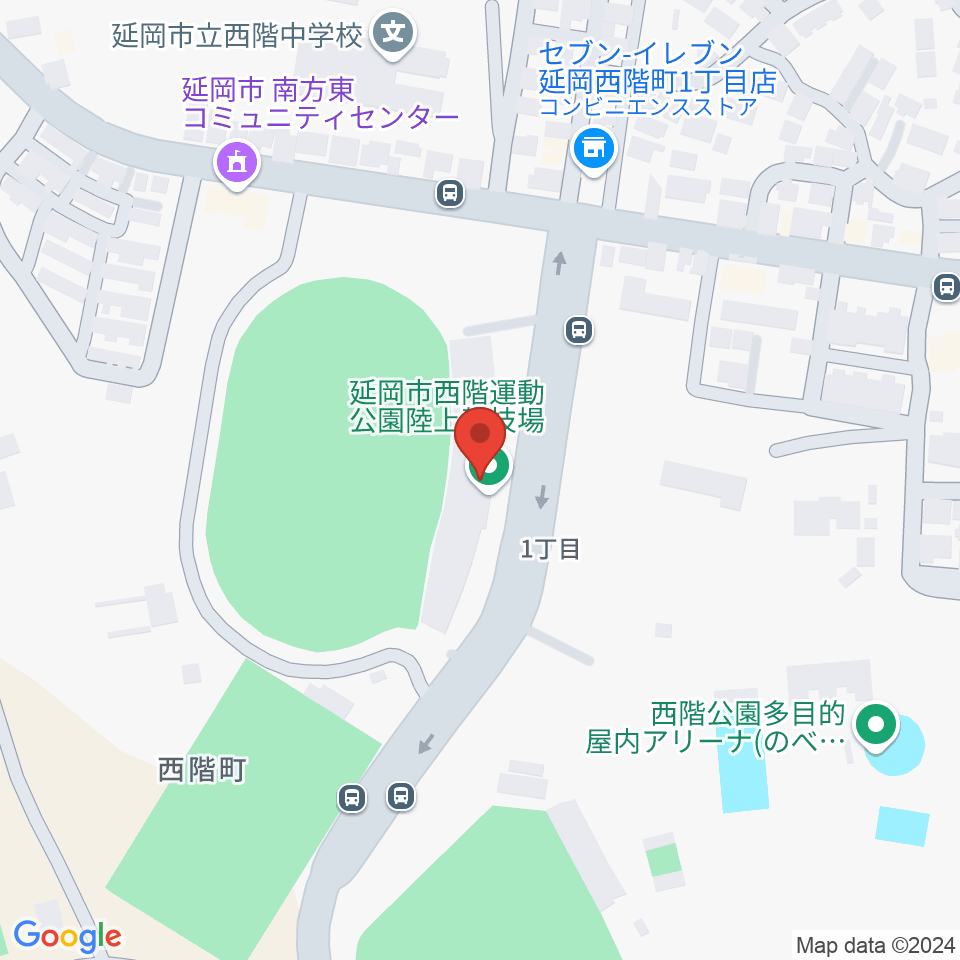 延岡市西階総合運動公園陸上競技場周辺のカフェ一覧地図