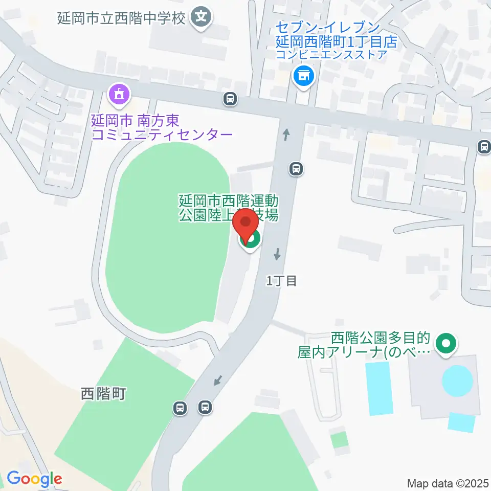 延岡市西階総合運動公園陸上競技場周辺のカフェ一覧地図