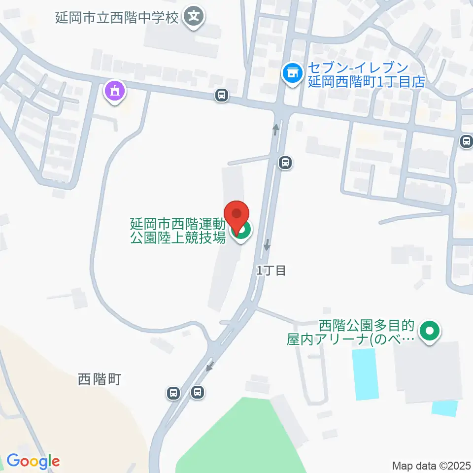 延岡市西階総合運動公園陸上競技場周辺のカフェ一覧地図