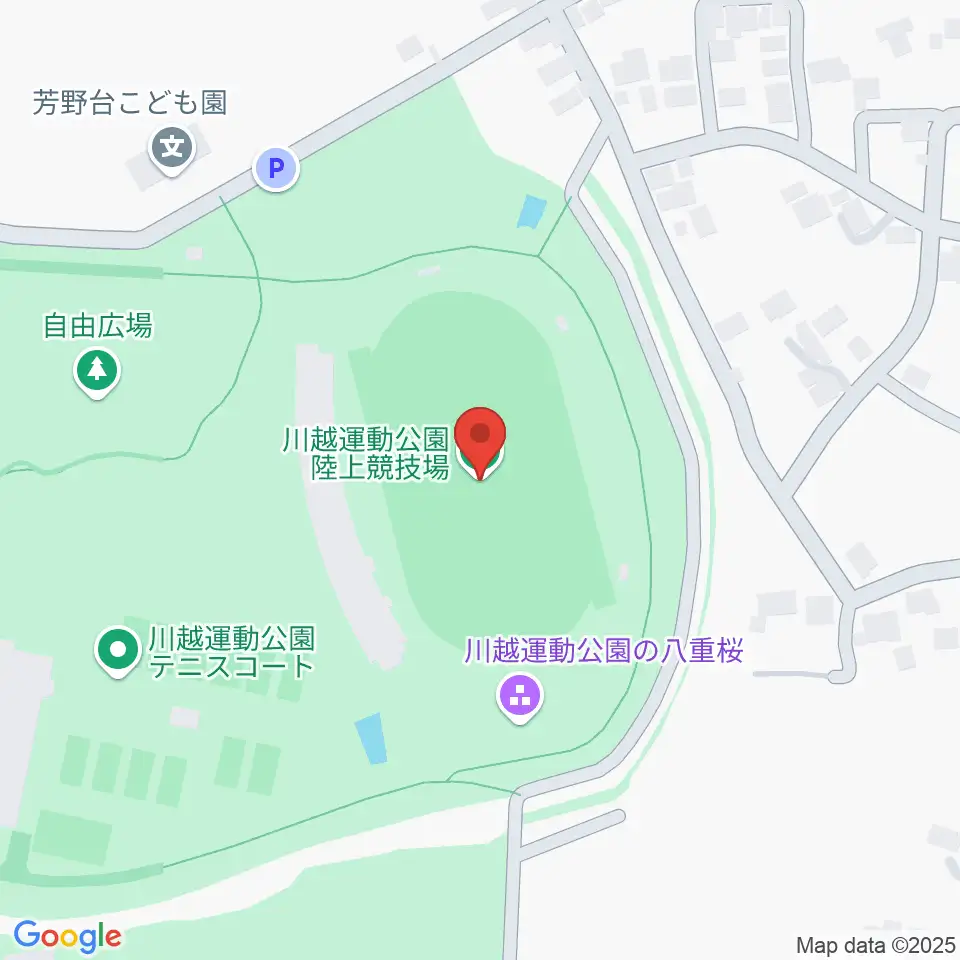 川越運動公園陸上競技場周辺のカフェ一覧地図