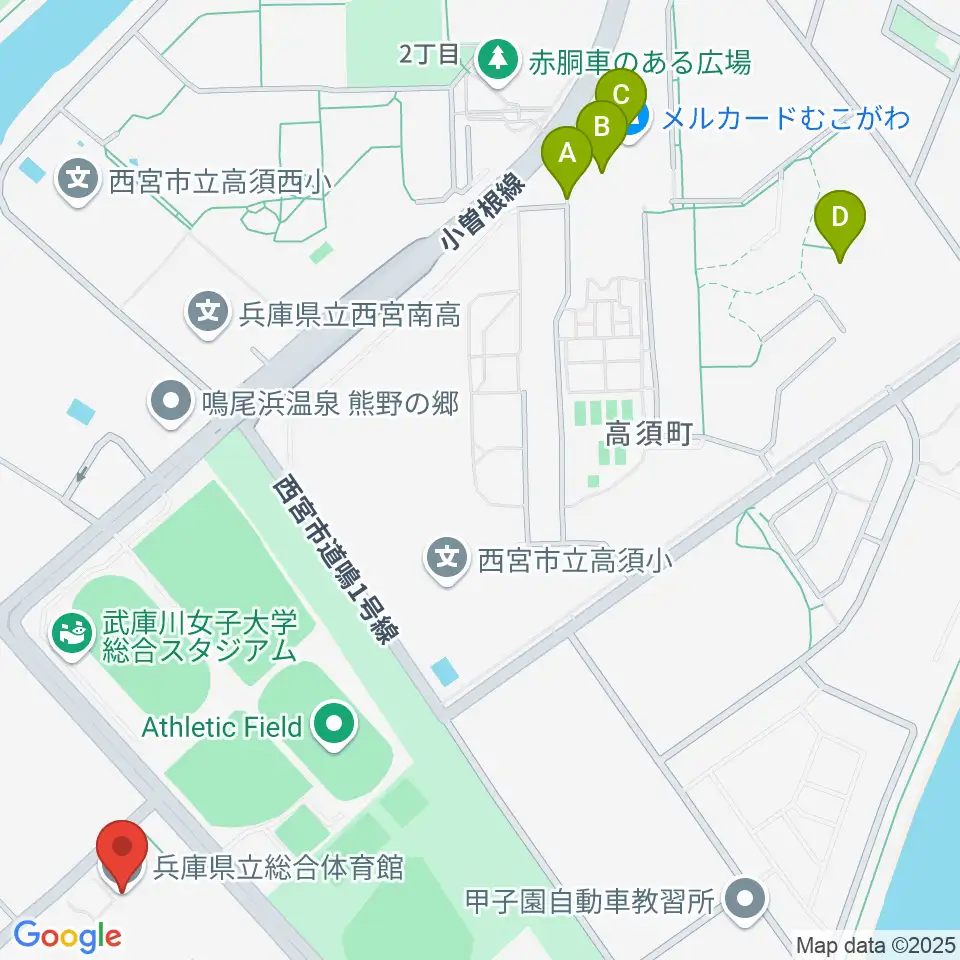 ライフパートナーアリーナ周辺のカフェ一覧地図