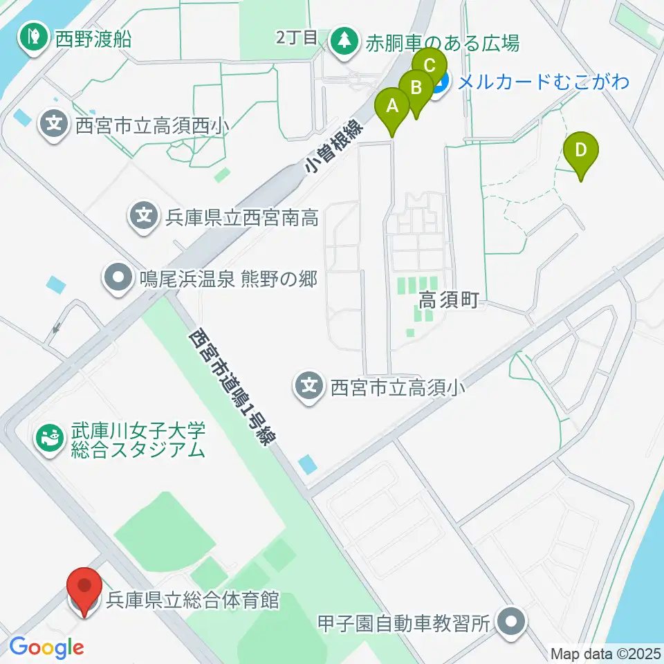 ライフパートナーアリーナ周辺のカフェ一覧地図