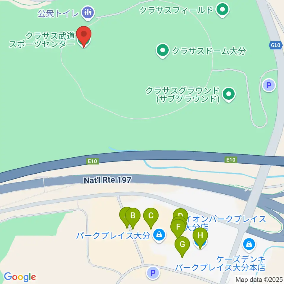 クラサス武道スポーツセンター周辺のカフェ一覧地図