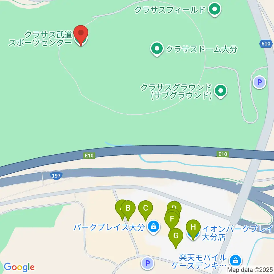 クラサス武道スポーツセンター周辺のカフェ一覧地図