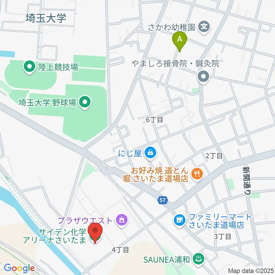 サイデン化学アリーナさいたま周辺のカフェ一覧地図