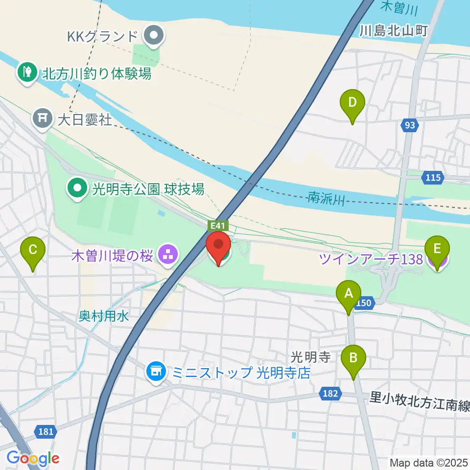一宮市総合体育館 いちい信金アリーナ周辺のカフェ一覧地図