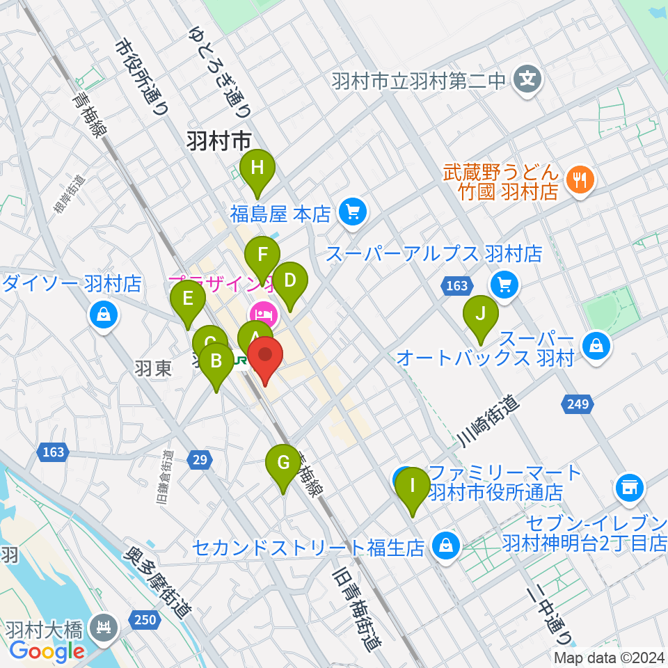 ミスターボージャングル周辺のカフェ一覧地図