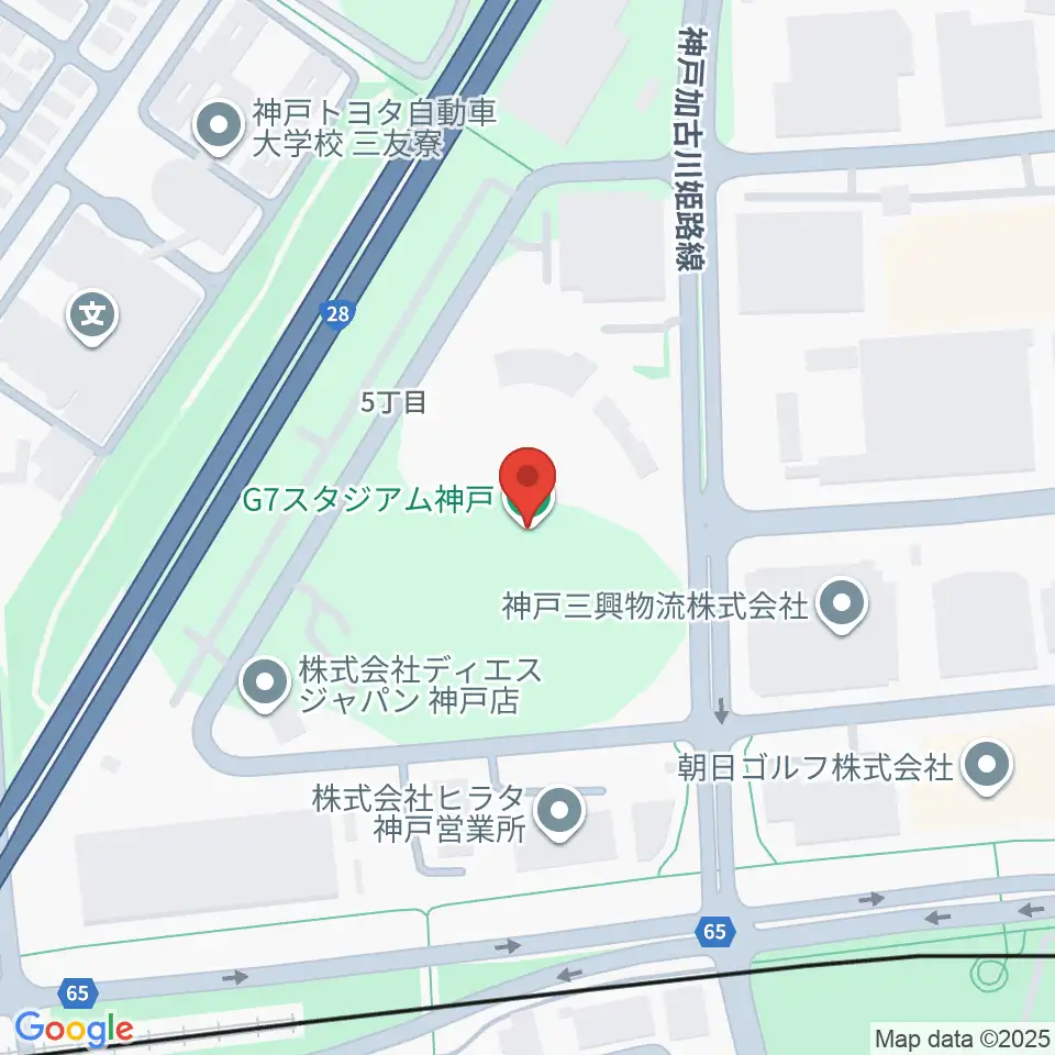 G7スタジアム神戸周辺のカフェ一覧地図