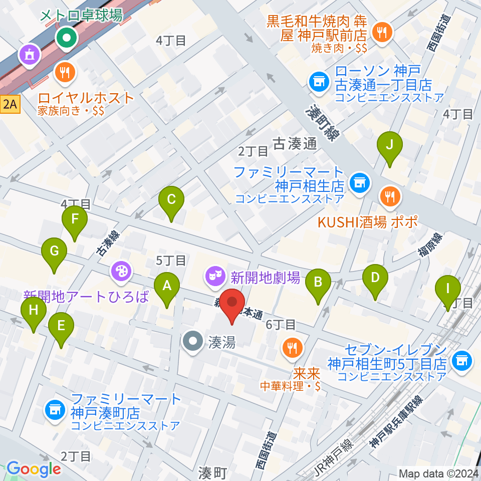 Cinema KOBE周辺のカフェ一覧地図