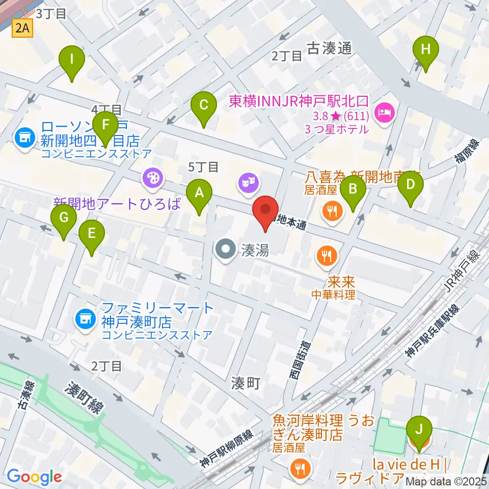 Cinema KOBE周辺のカフェ一覧地図