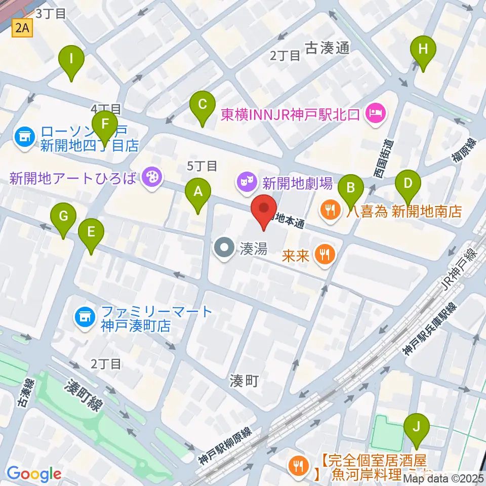 Cinema KOBE周辺のカフェ一覧地図
