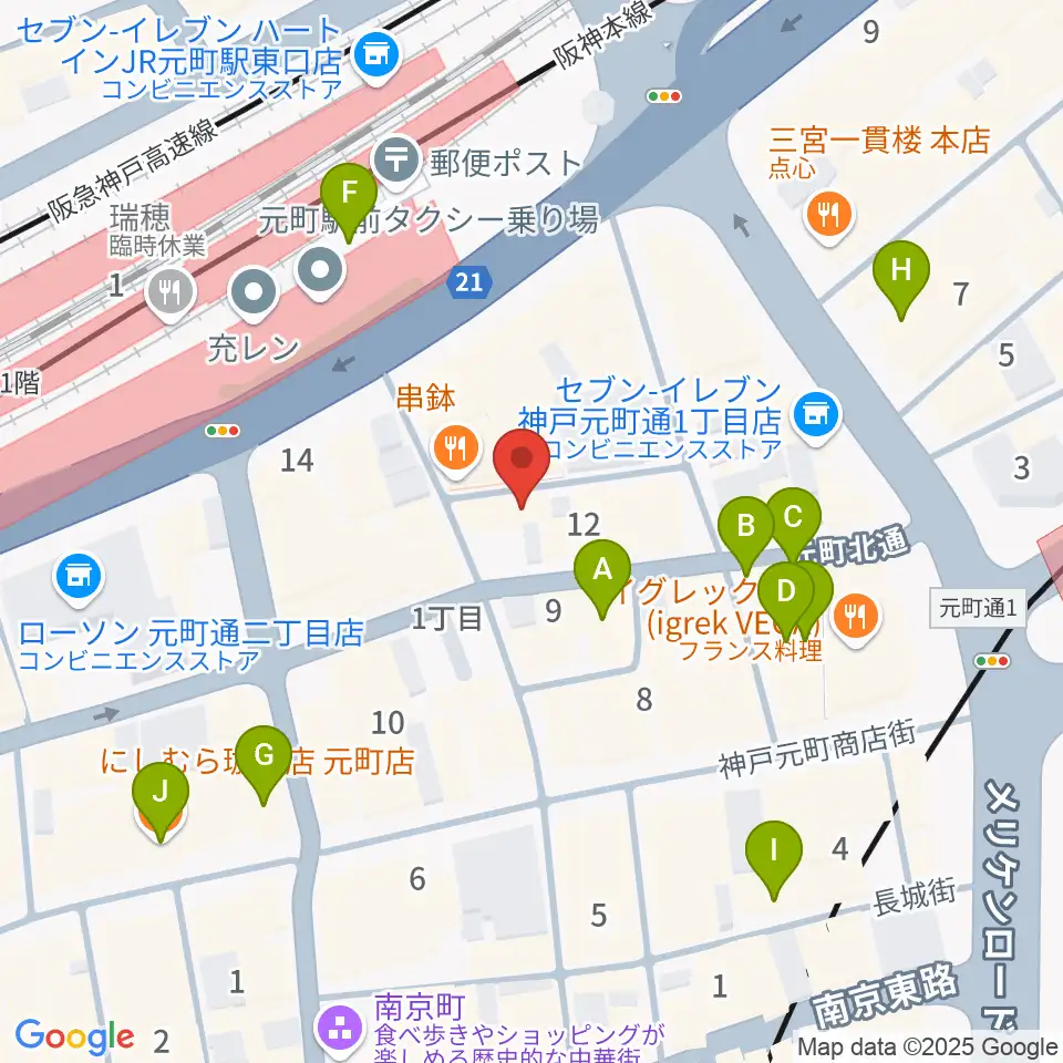汎芽舎周辺のカフェ一覧地図