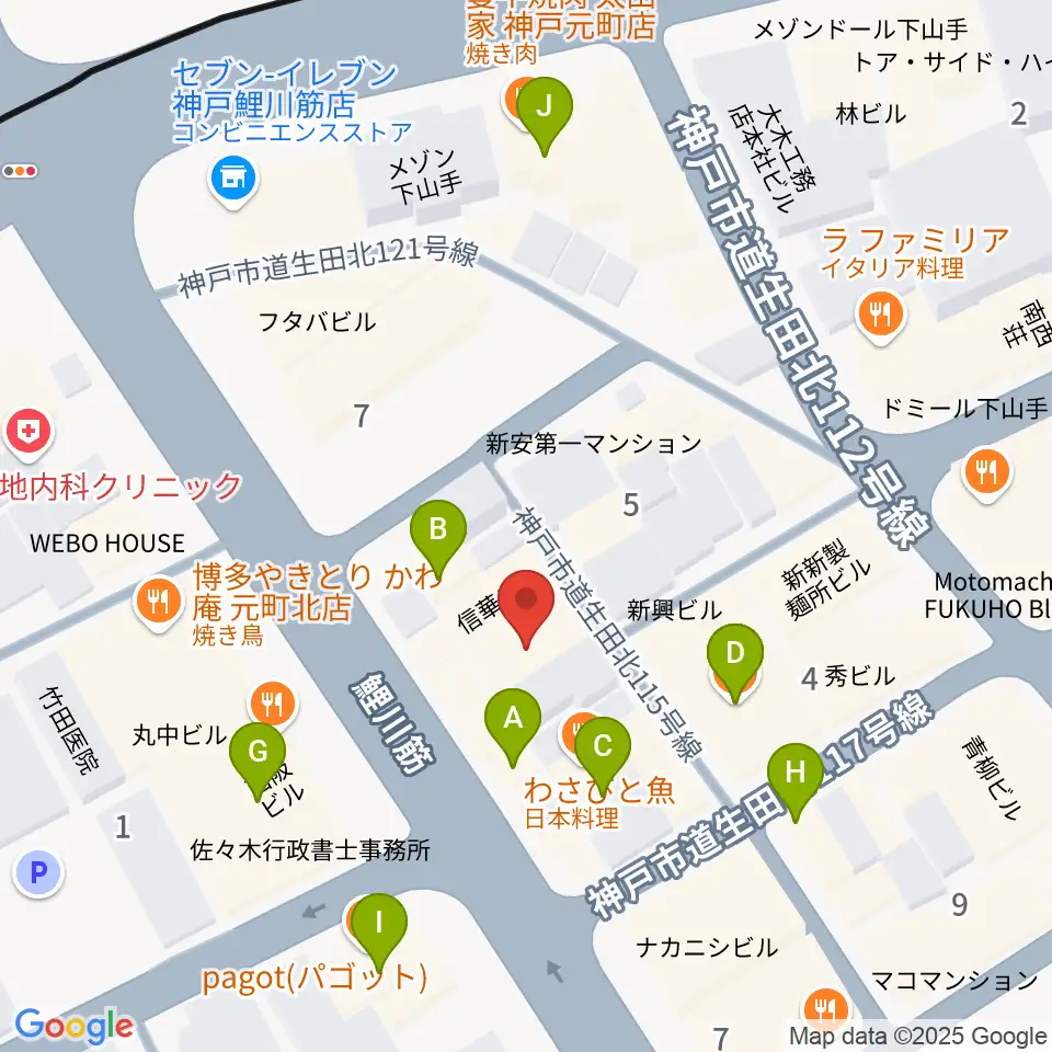 Strada Records周辺のカフェ一覧地図