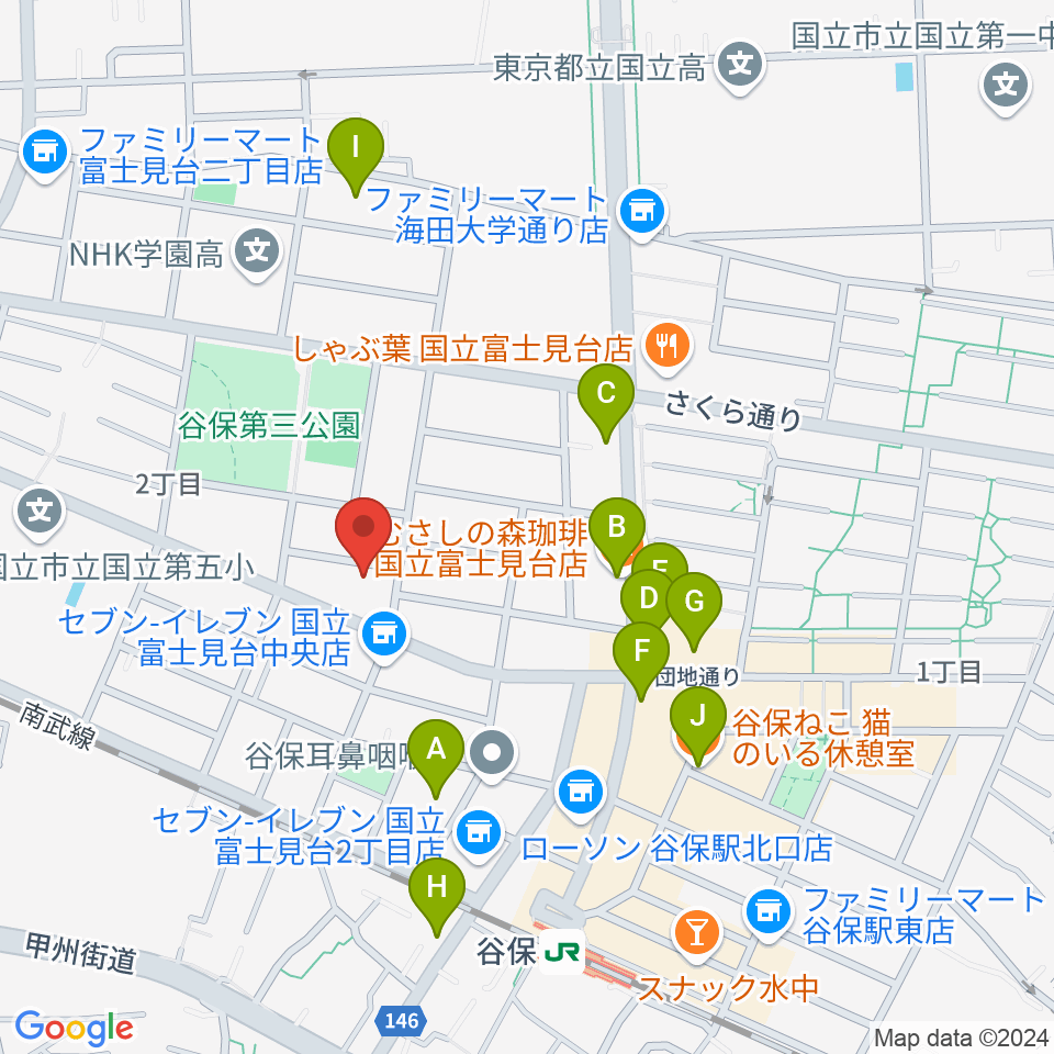 スタジオ・レニー周辺のカフェ一覧地図