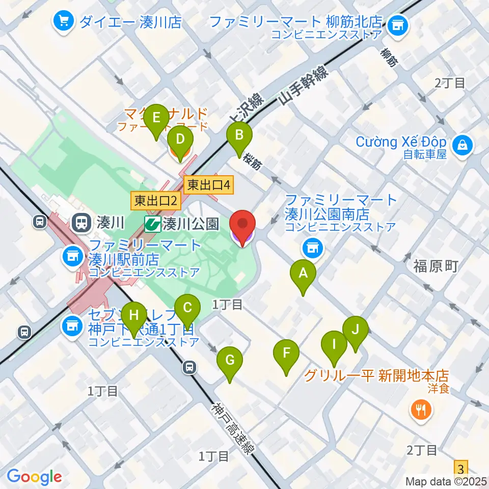パルシネマしんこうえん周辺のカフェ一覧地図