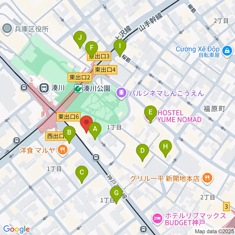 Key West周辺のカフェ一覧地図
