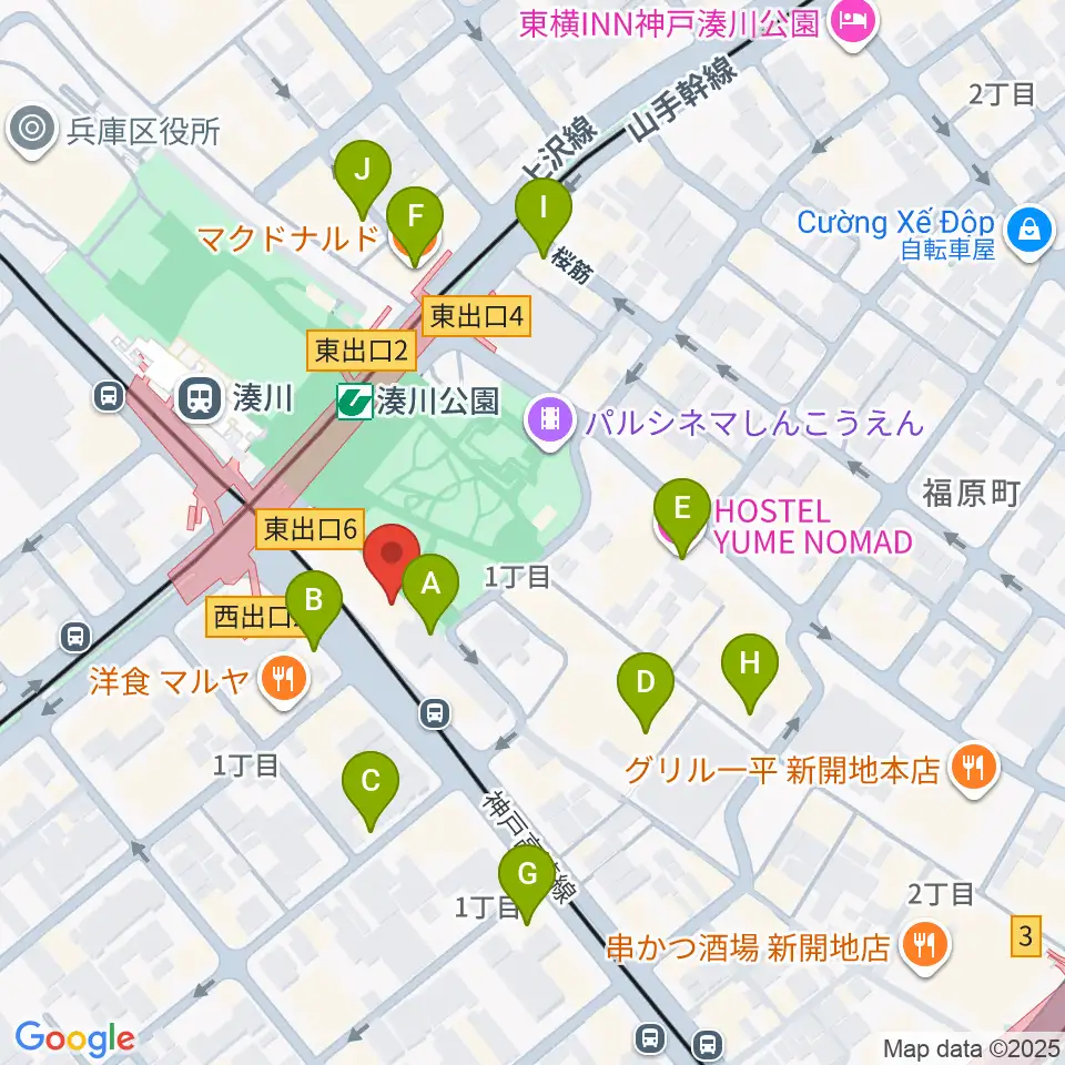 Key West周辺のカフェ一覧地図