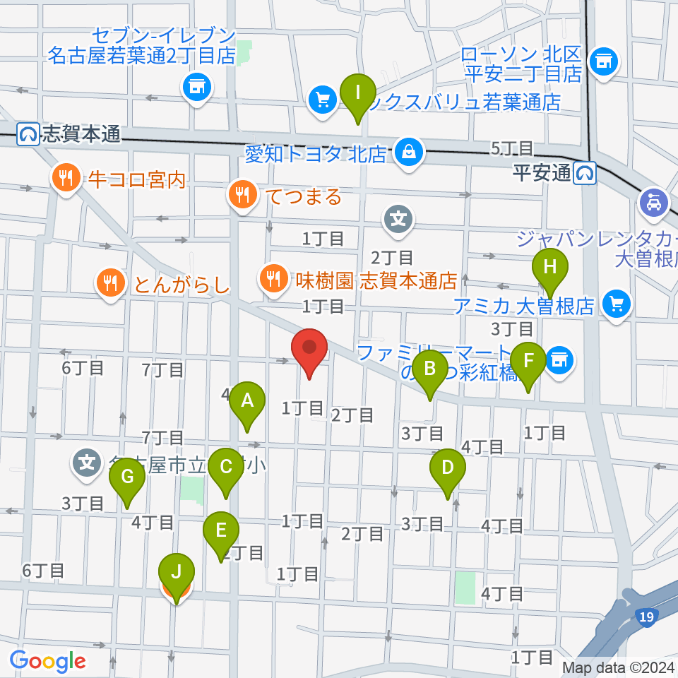 wanderer studio周辺のカフェ一覧地図