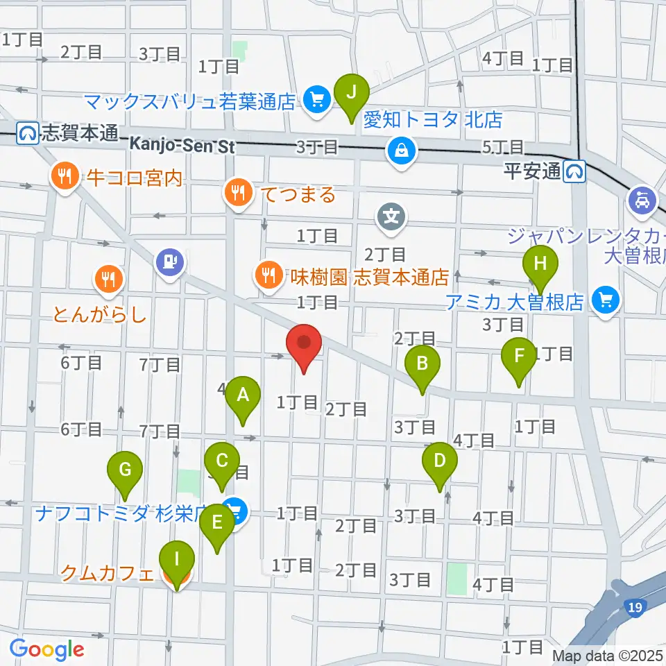 Wanderer Studio周辺のカフェ一覧地図