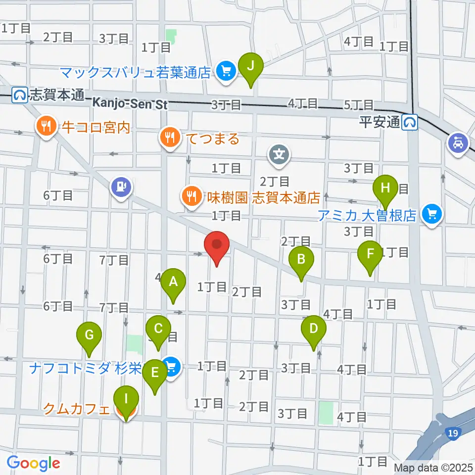 Wanderer Studio周辺のカフェ一覧地図