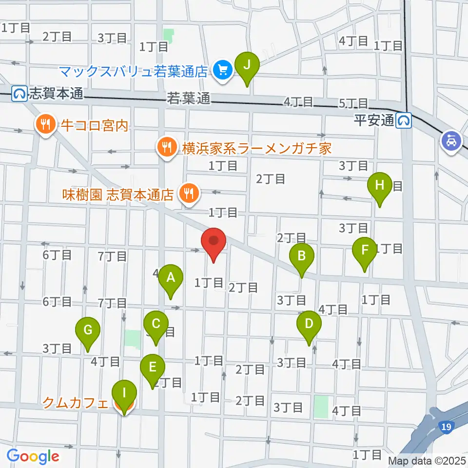 Wanderer Studio周辺のカフェ一覧地図