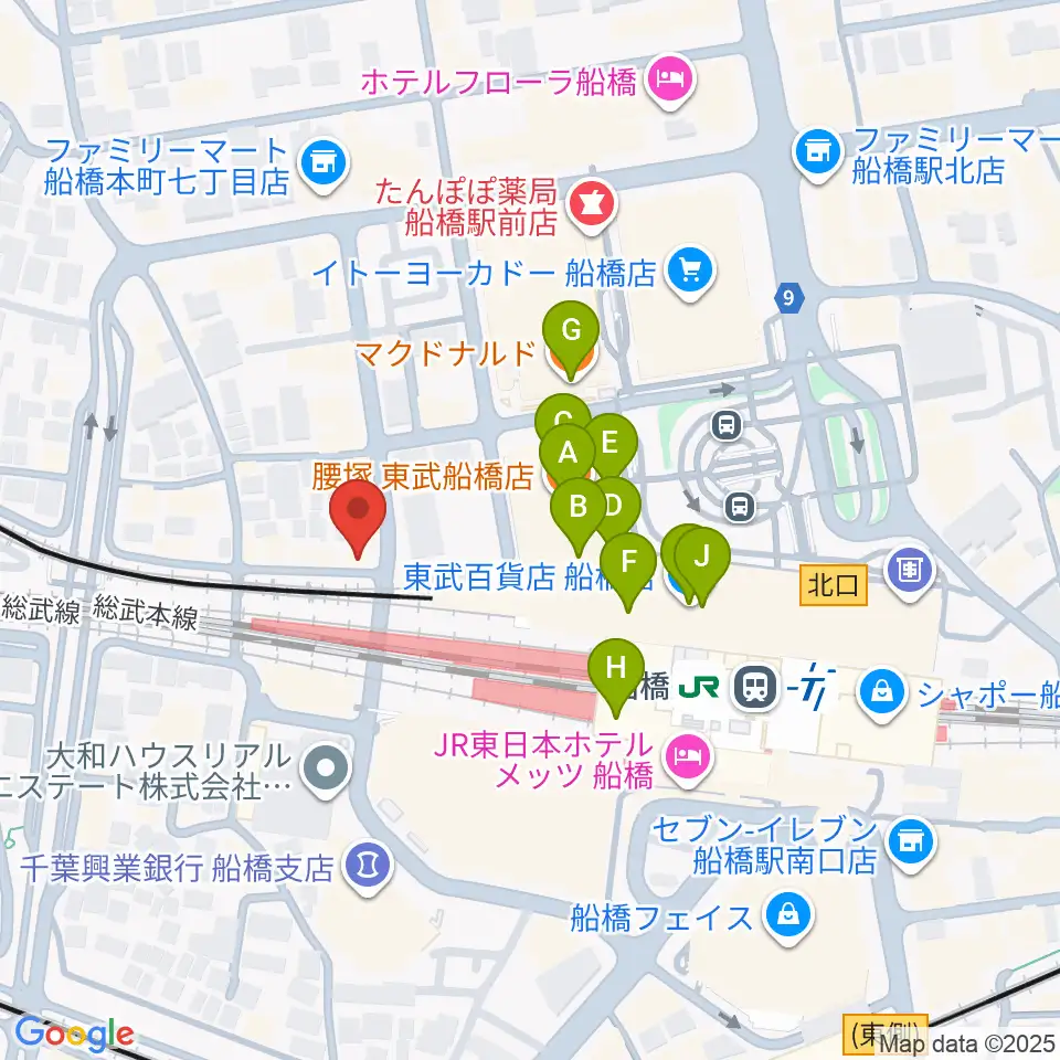 MUSIC PORTE周辺のカフェ一覧地図