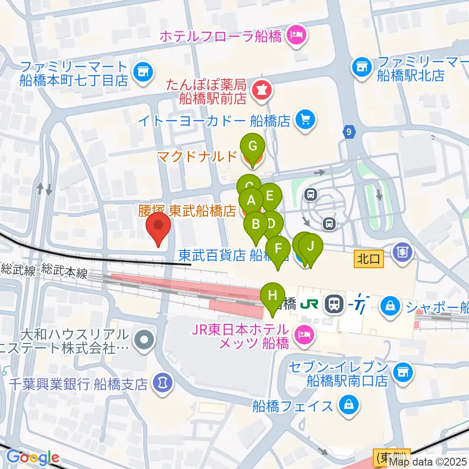 MUSIC PORTE周辺のカフェ一覧地図