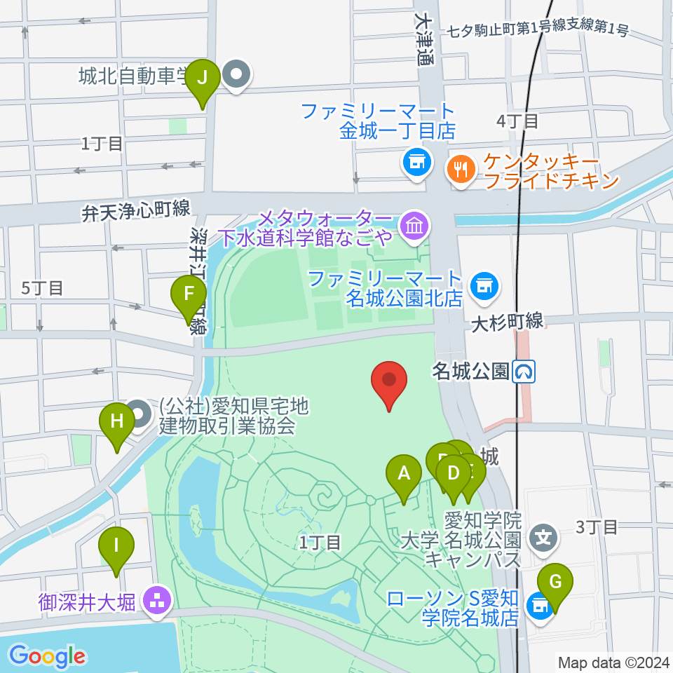 IGアリーナ周辺のカフェ一覧地図