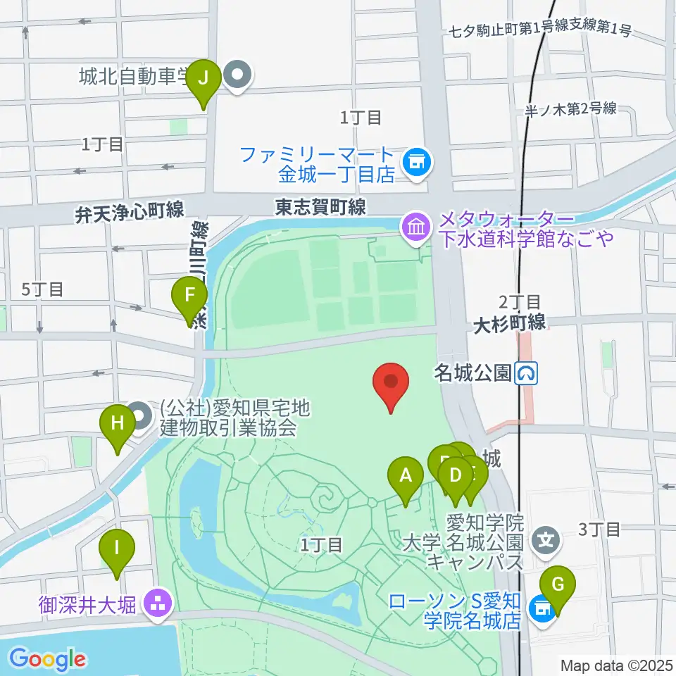 IGアリーナ周辺のカフェ一覧地図