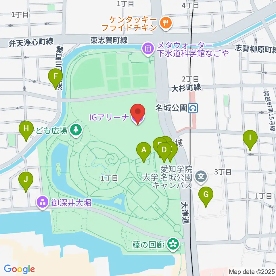 IGアリーナ周辺のカフェ一覧地図