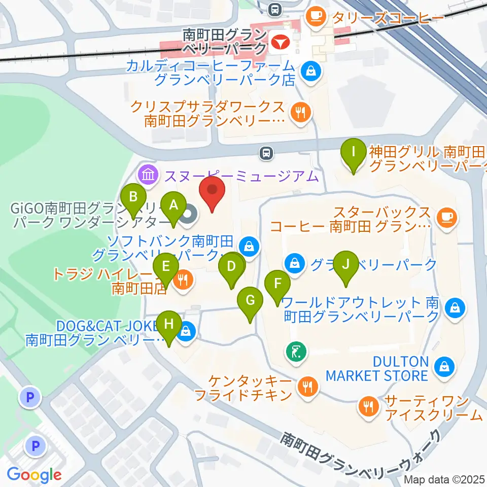 109シネマズグランベリーパーク周辺のカフェ一覧地図