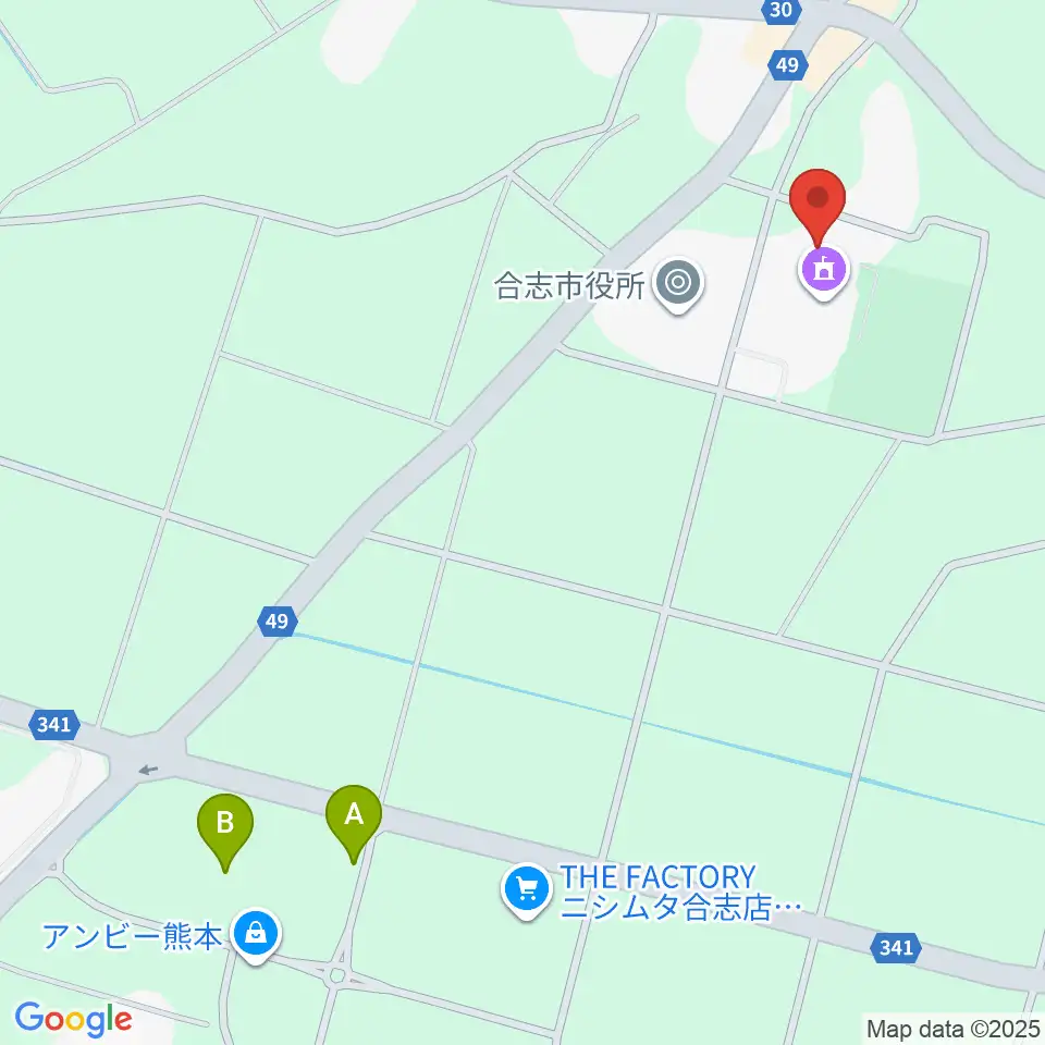 合志市総合体育館周辺のカフェ一覧地図