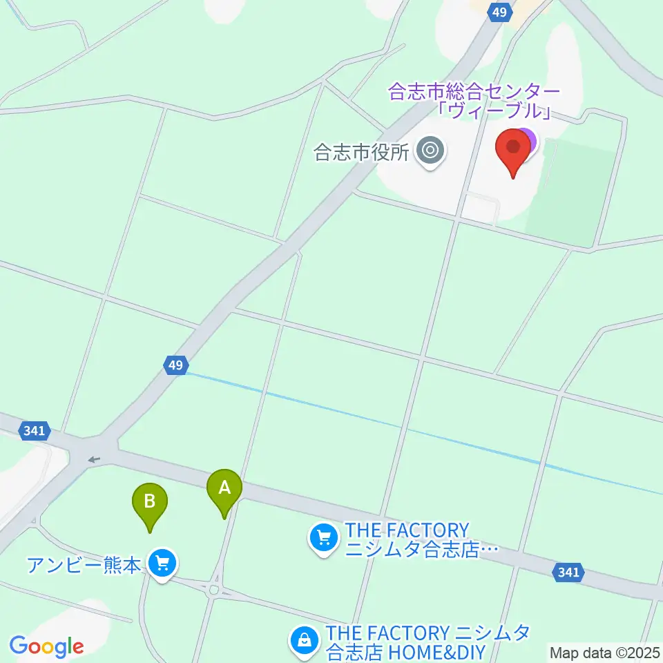 合志市文化会館周辺のカフェ一覧地図