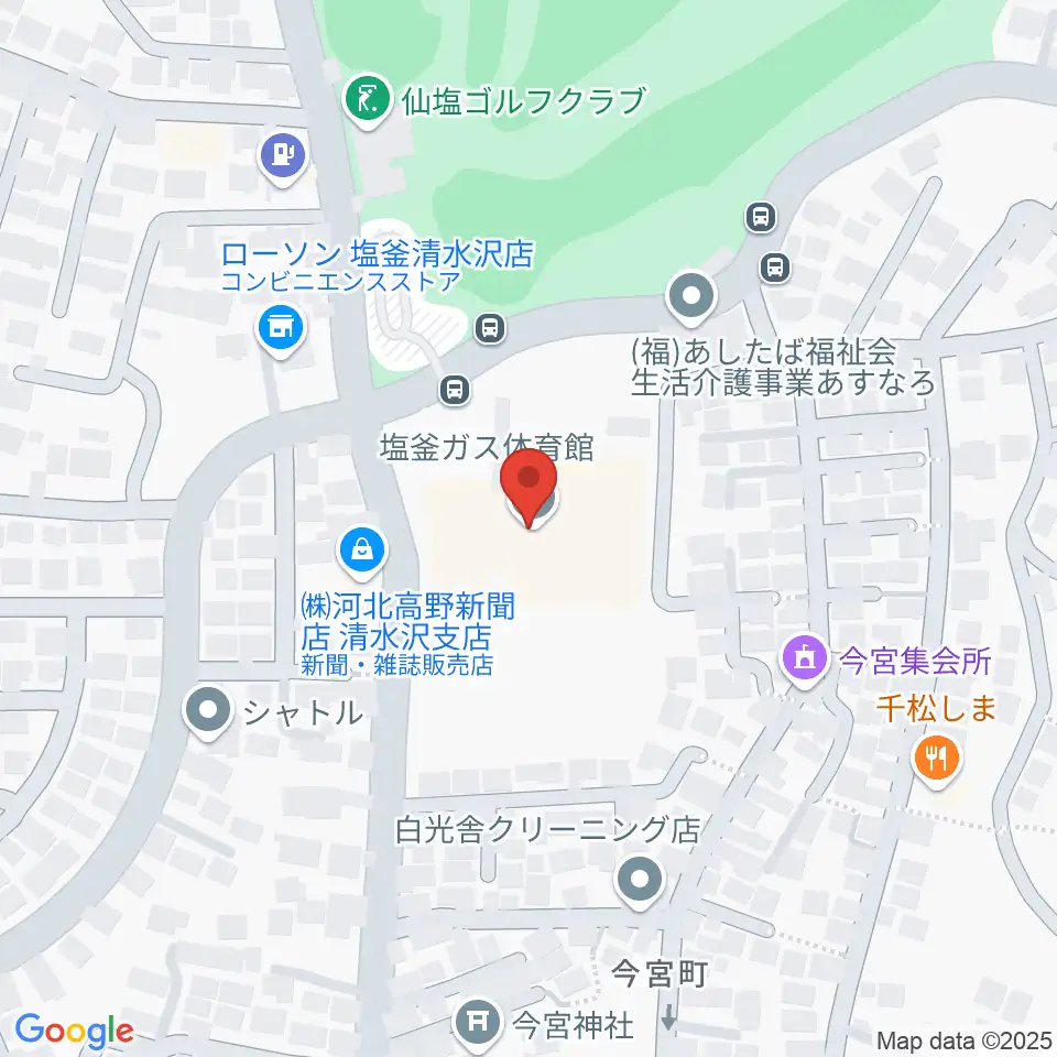 塩釜ガス体育館周辺のカフェ一覧地図