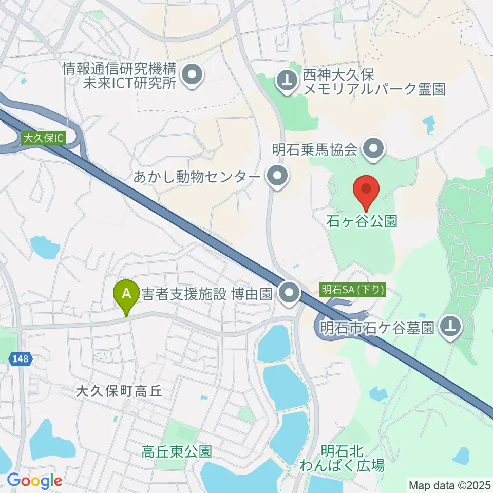 明石中央体育会館周辺のカフェ一覧地図