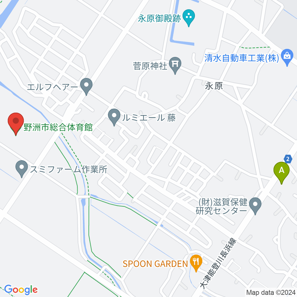 野洲市総合体育館周辺のカフェ一覧地図