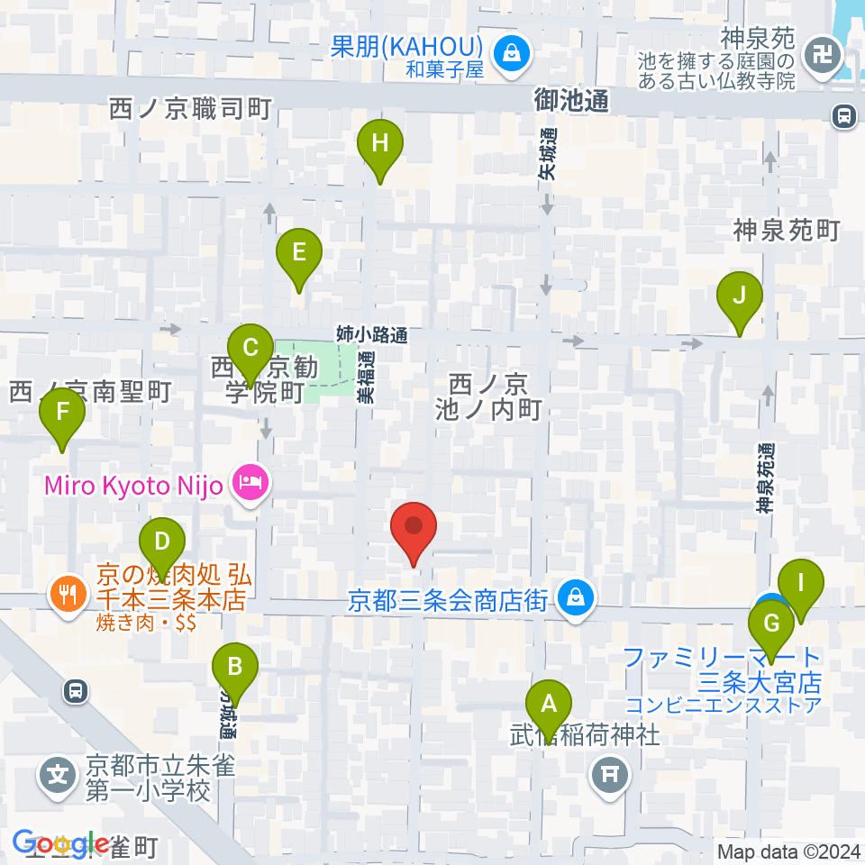 森ピアノ教室周辺のカフェ一覧地図