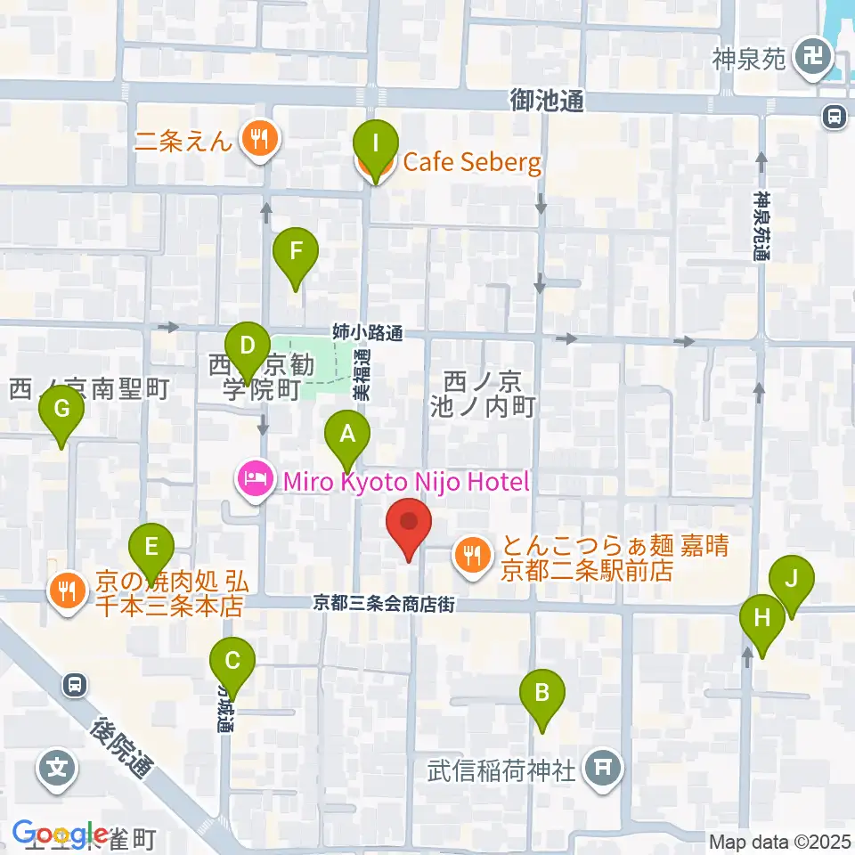 森ピアノ教室周辺のカフェ一覧地図