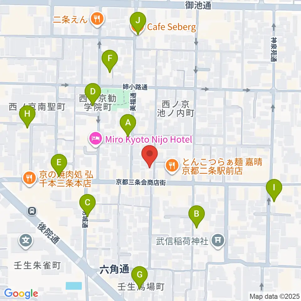 森ピアノ教室周辺のカフェ一覧地図