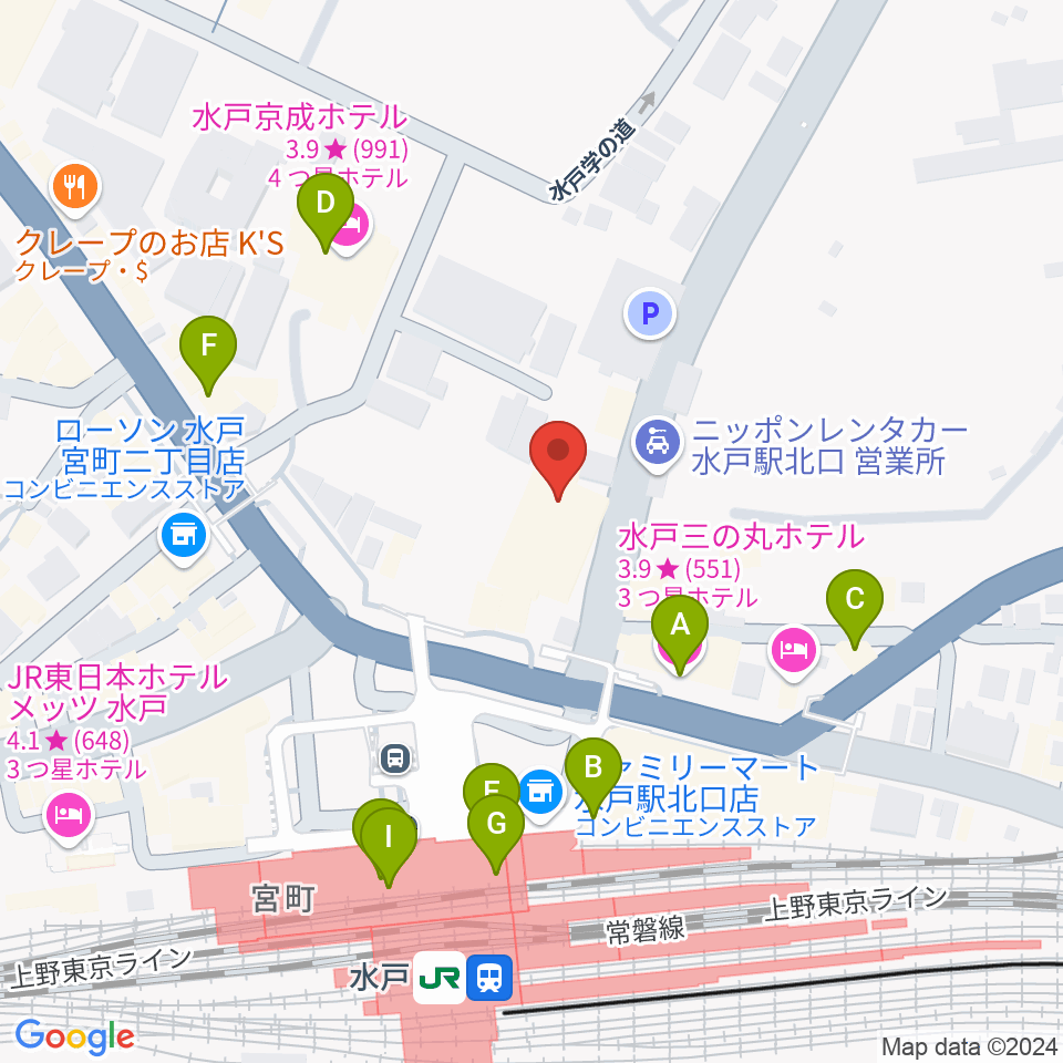 駿優教育会館大ホール周辺のカフェ一覧地図