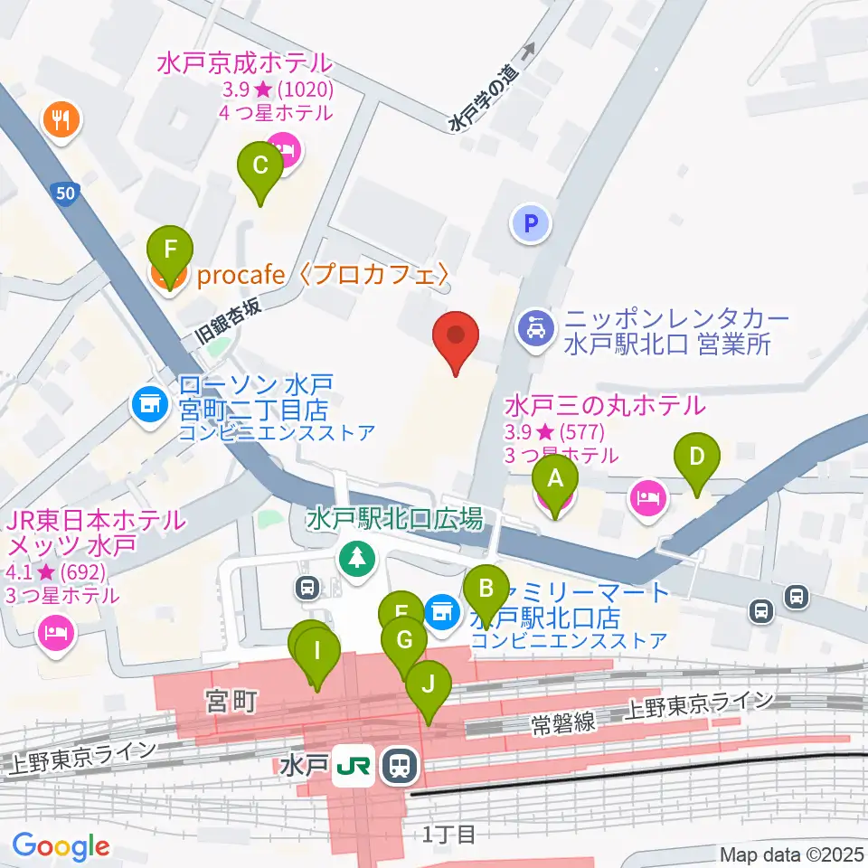 駿優教育会館大ホール周辺のカフェ一覧地図