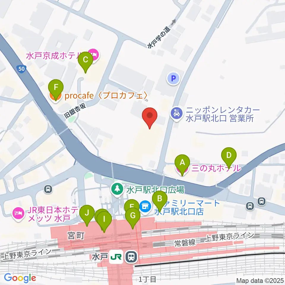 駿優教育会館大ホール周辺のカフェ一覧地図