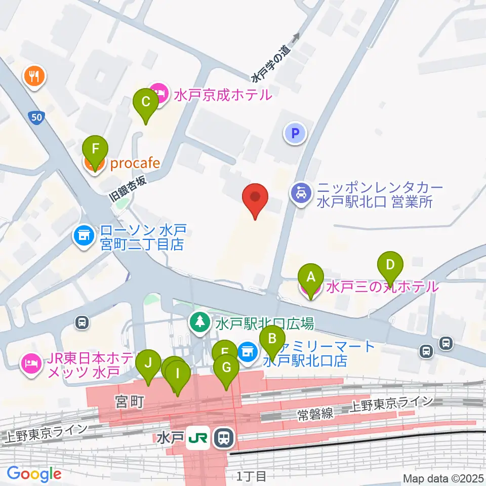 駿優教育会館大ホール周辺のカフェ一覧地図