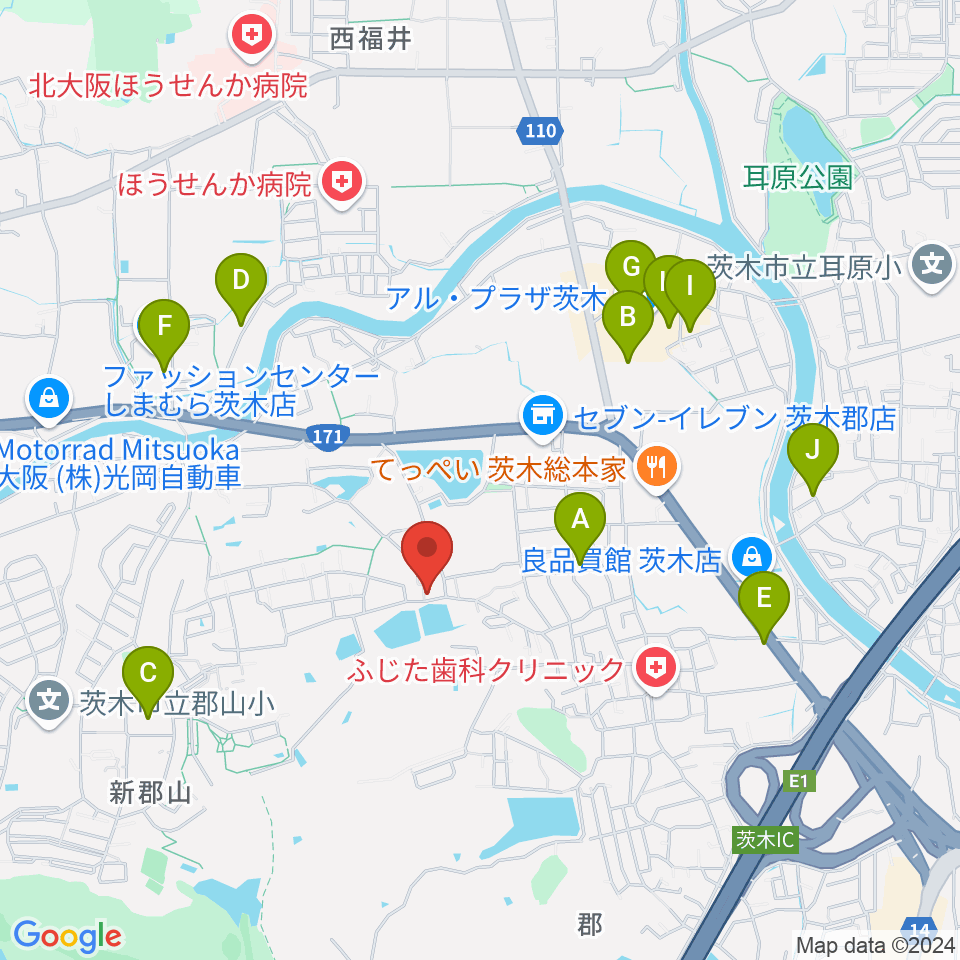 STUDIO QUAM周辺のカフェ一覧地図