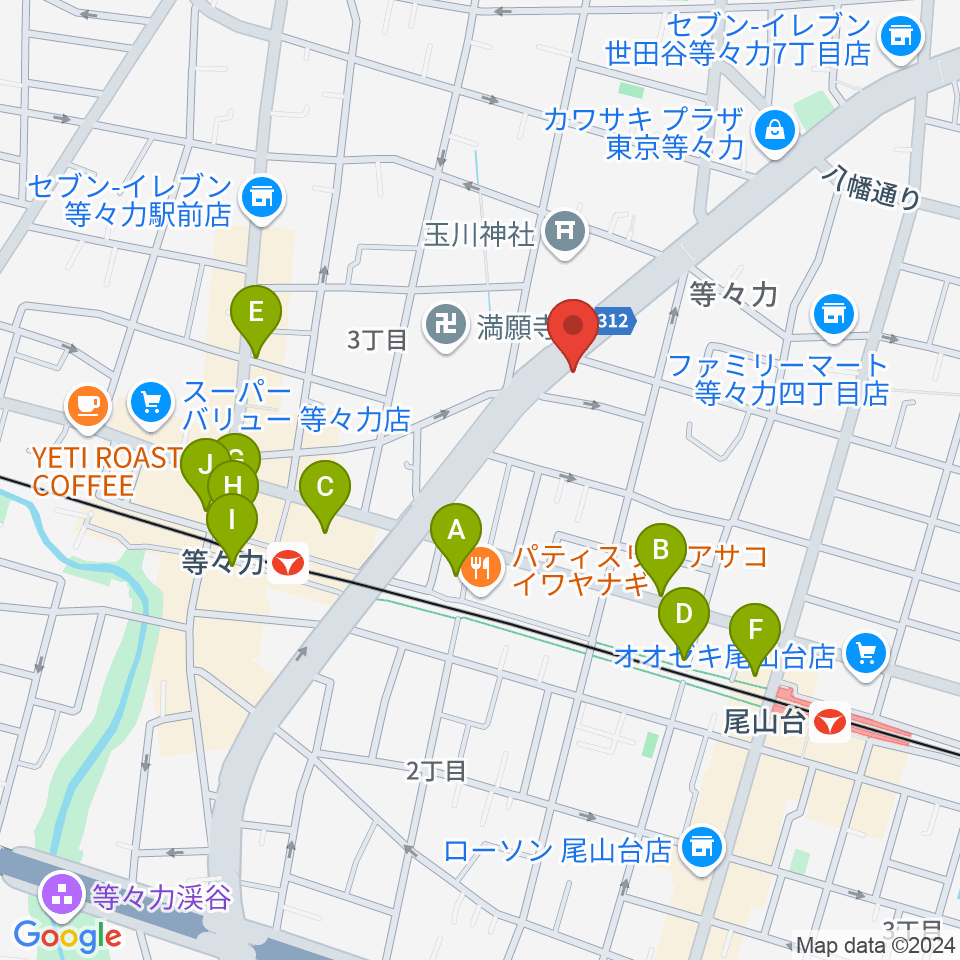 ベースショップ高崎周辺のカフェ一覧地図