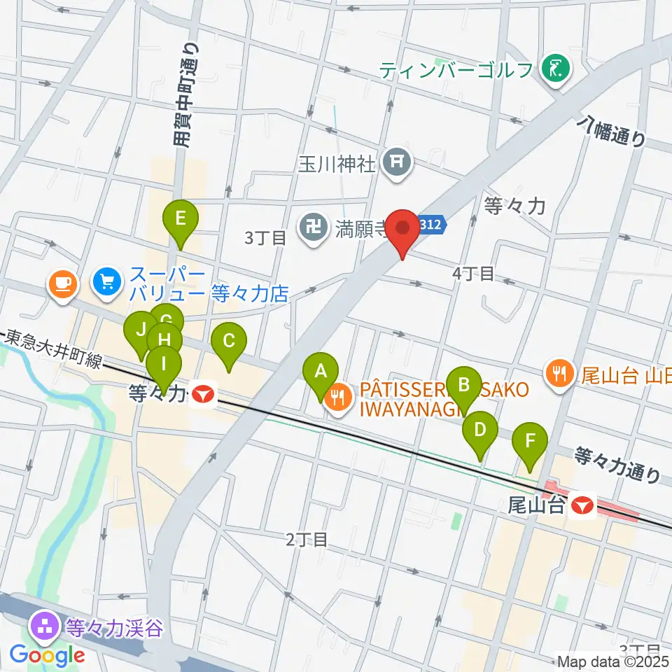 ベースショップ高崎周辺のカフェ一覧地図